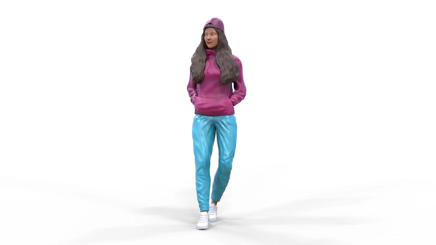 Photo du produit Diorama et modélisme Figurine miniature : Femme avec hoodie | Hip Hopperin