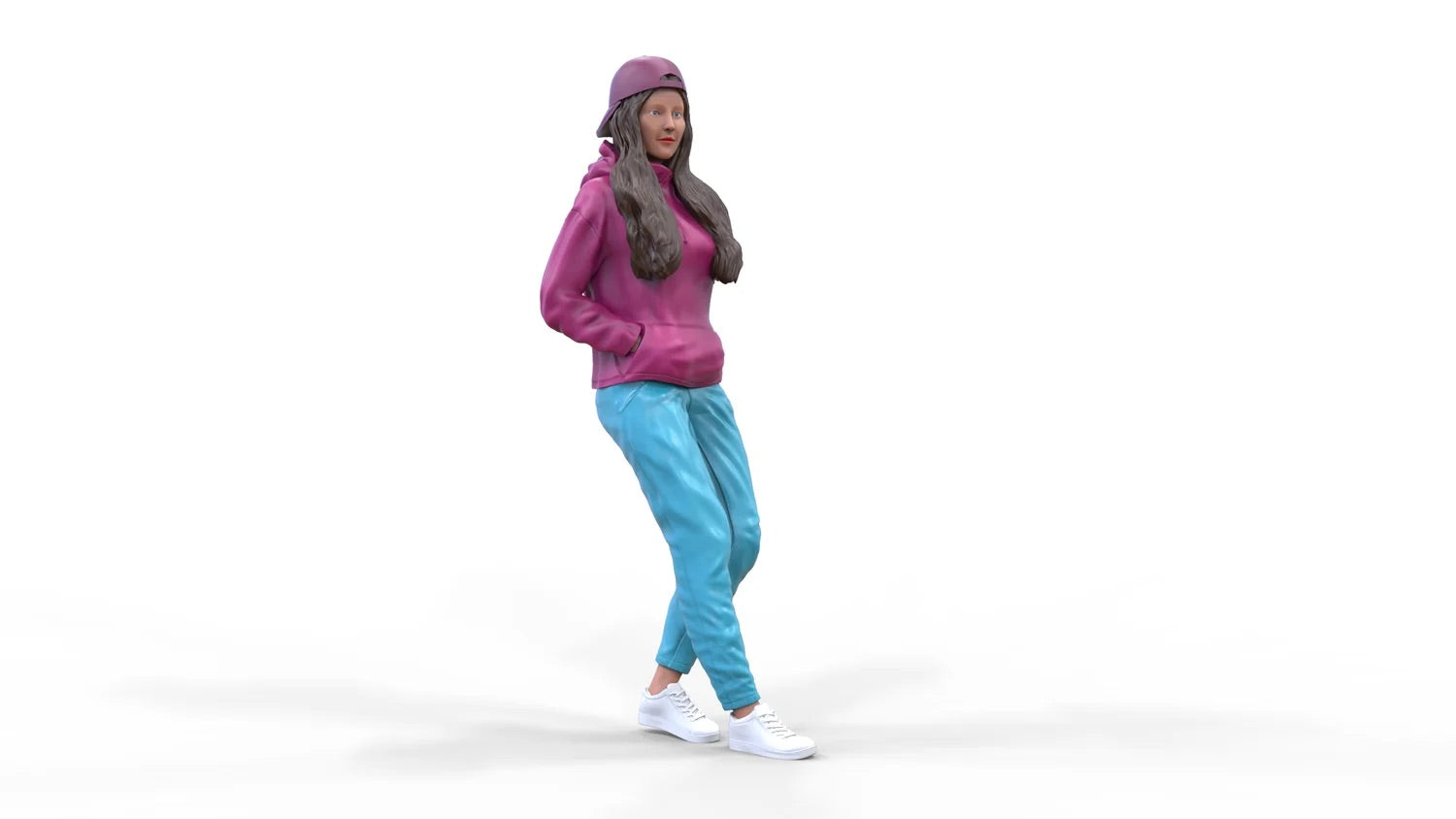 Photo du produit Diorama et modélisme Figurine miniature : Femme avec hoodie | Hip Hopperin