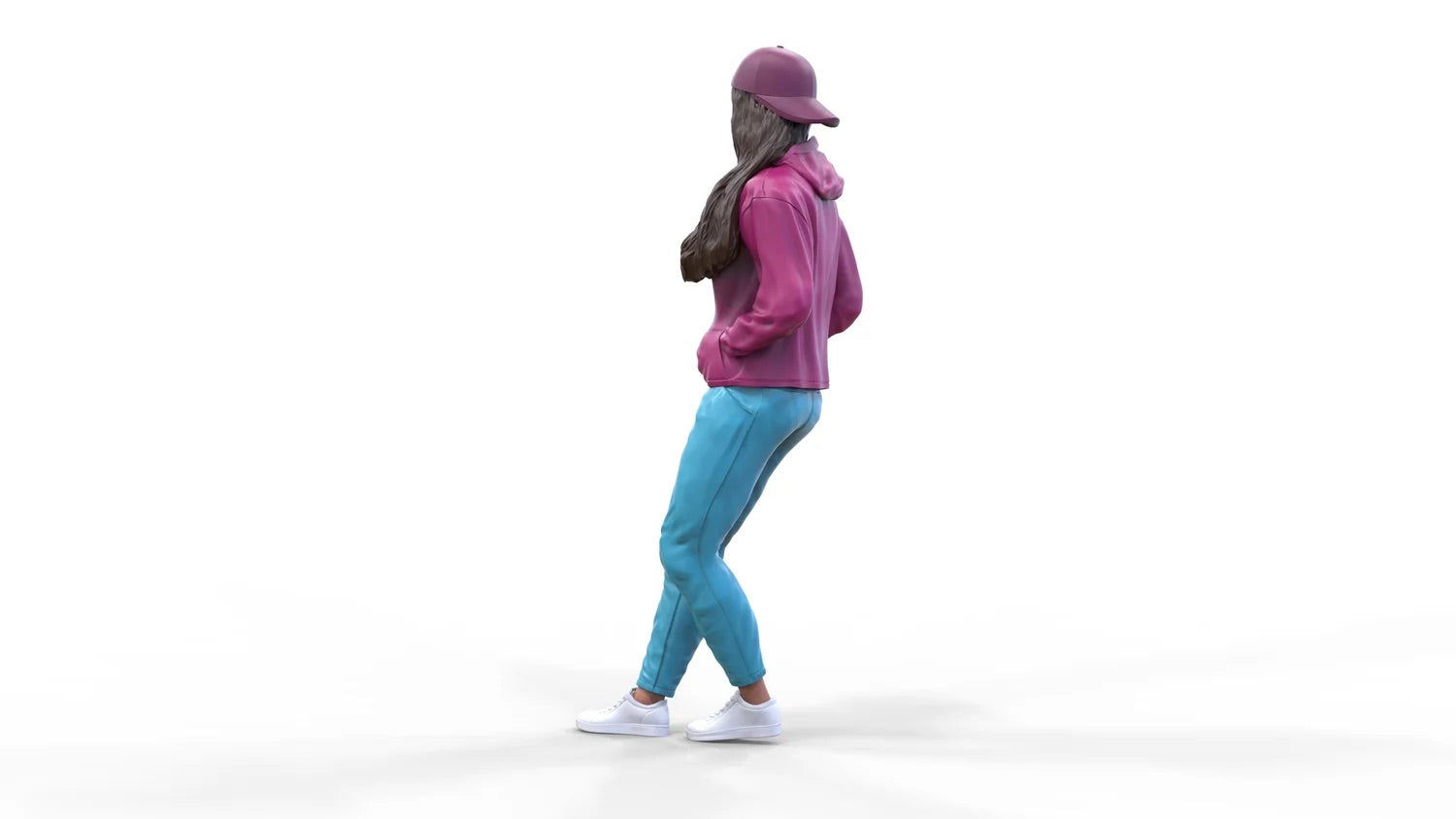 Photo du produit Diorama et modélisme Figurine miniature : Femme avec hoodie | Hip Hopperin