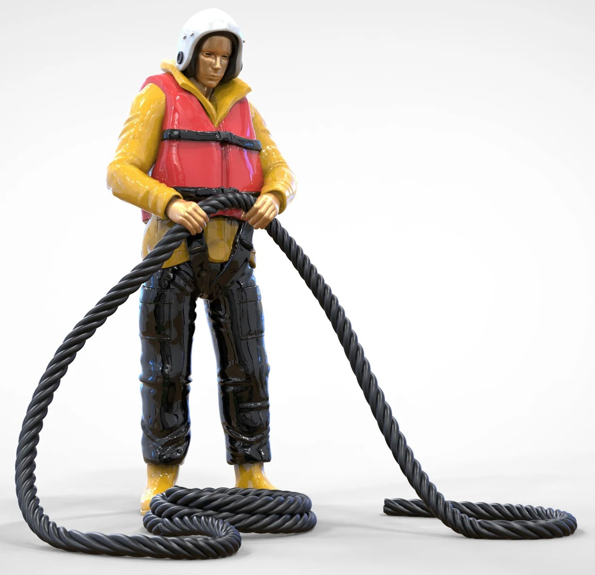 Photo du produit Diorama et modélisme Figurine miniature : Ensemble de sauveteurs en mer, 8 figurines