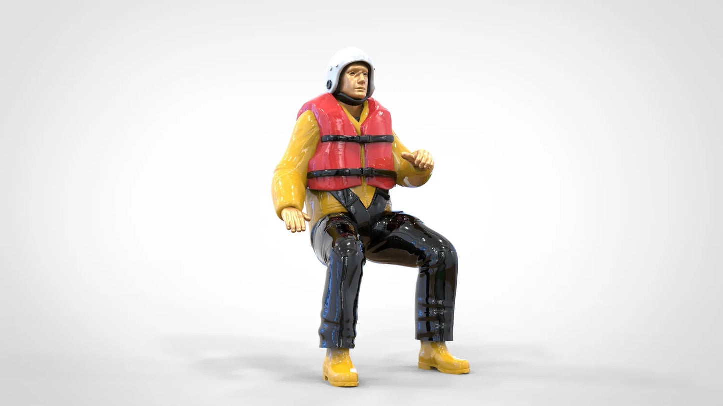 Photo du produit Diorama et modélisme Figurine miniature : Ensemble de sauveteurs en mer, 8 figurines