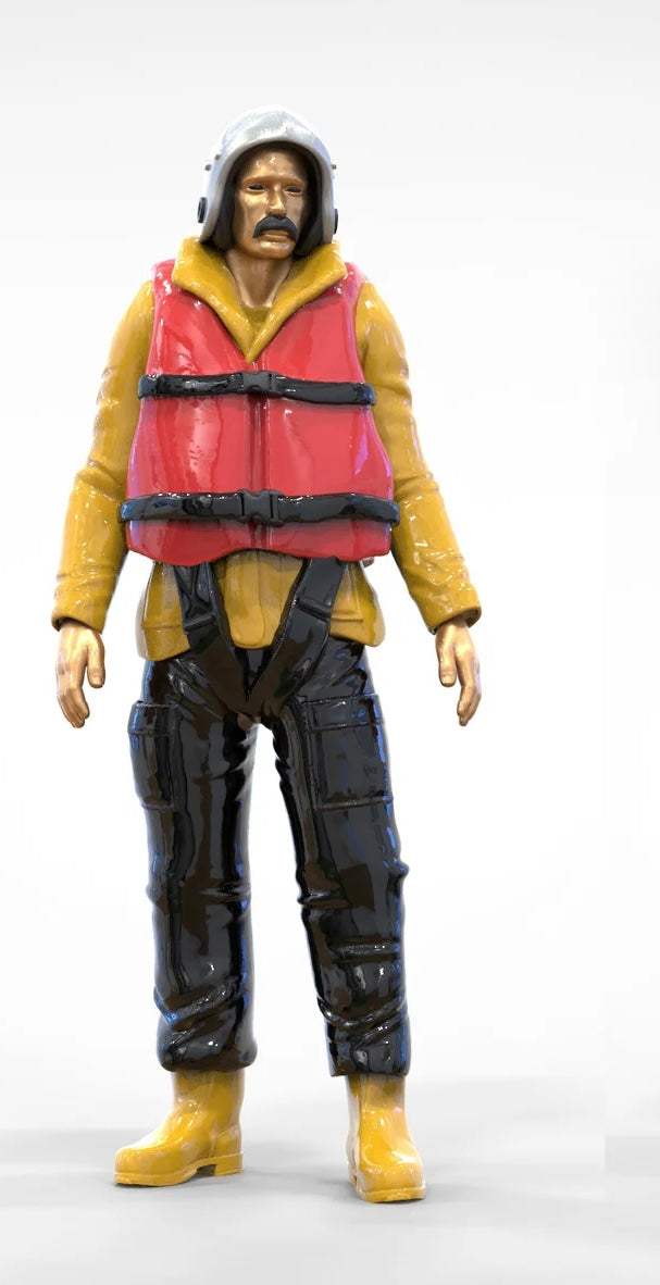 Photo du produit Diorama et modélisme Figurine miniature : Ensemble de sauveteurs en mer, 8 figurines