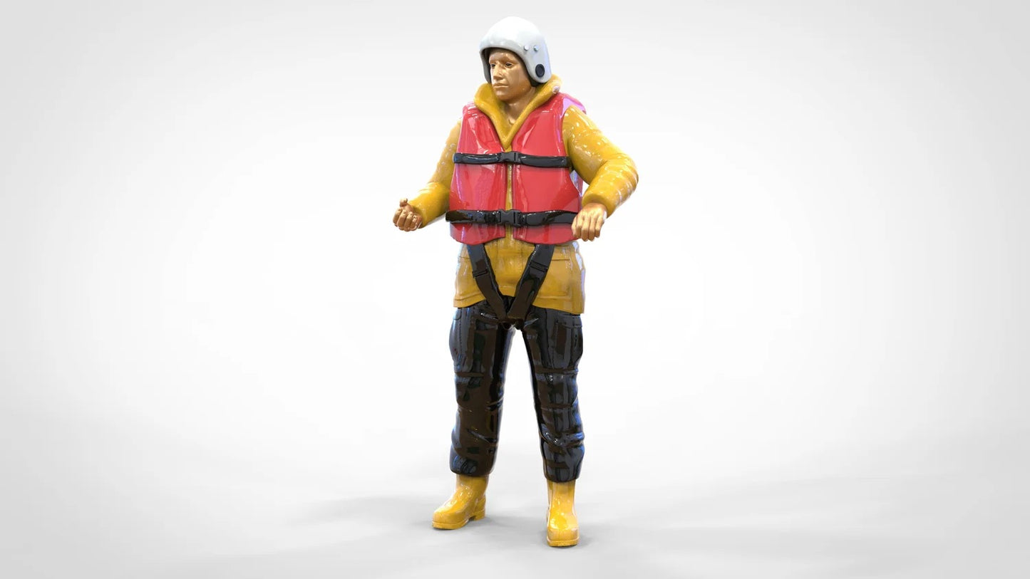 Photo du produit Diorama et modélisme Figurine miniature : Ensemble de sauveteurs en mer, 8 figurines