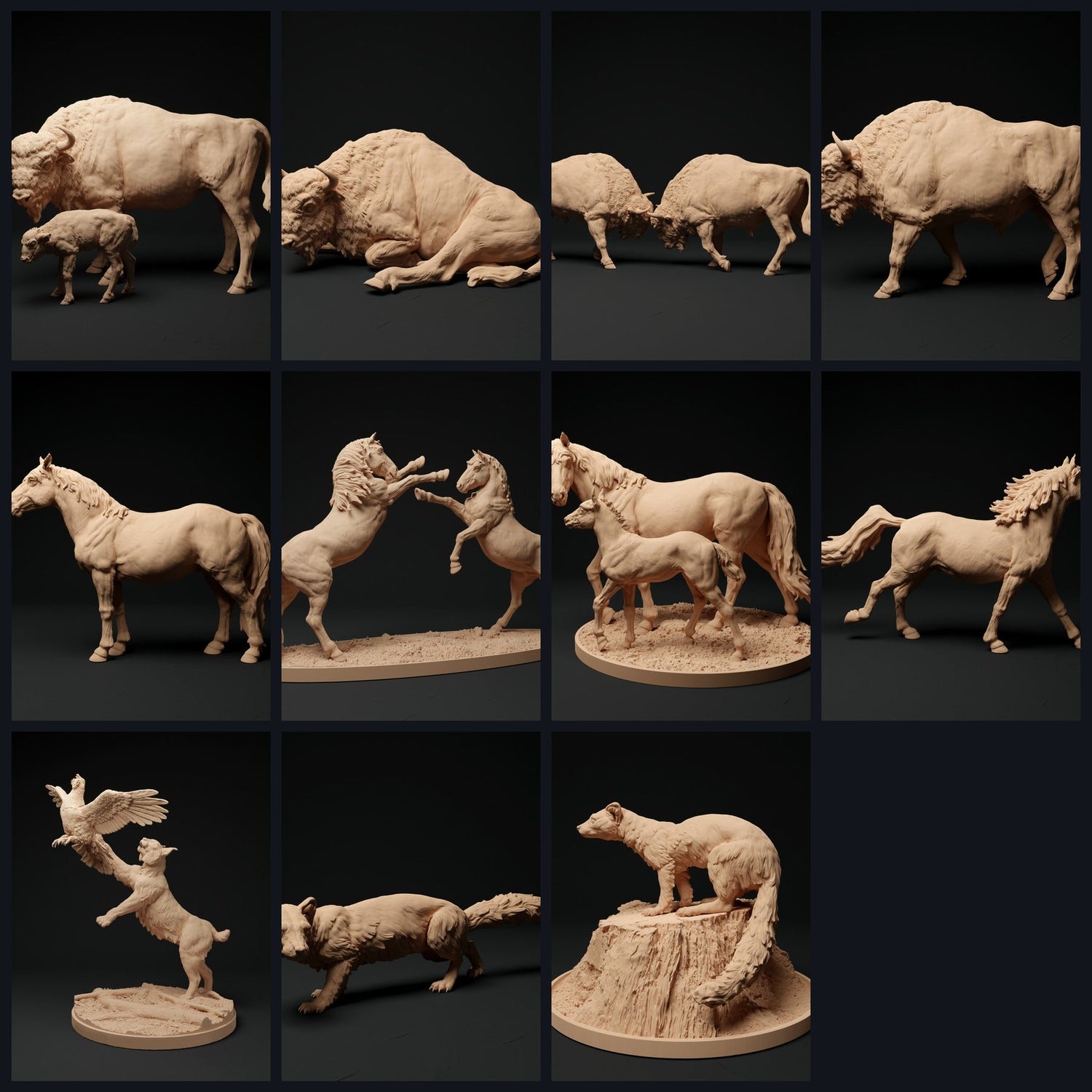 Cette image est l'image de catégorie pour la sortie 23_11: Osteuropa-figures animales et miniatures animales pour diorama