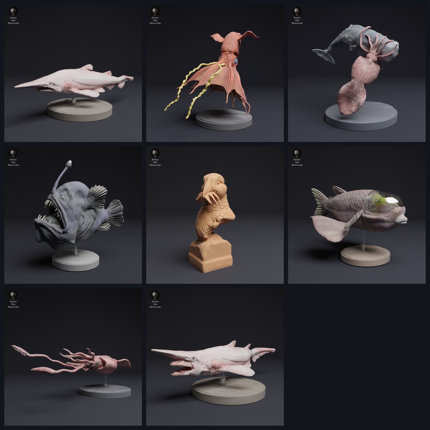 Cette image est l'image de catégorie pour la sortie 25_04 : Tiefsee-miniatures d'animaux et figures d'animaux pour diorama et modélisme.