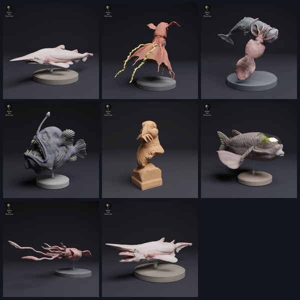 Cette image est l'image de catégorie pour la sortie 25_04 : Tiefsee-miniatures d'animaux et figures d'animaux pour diorama et modélisme.