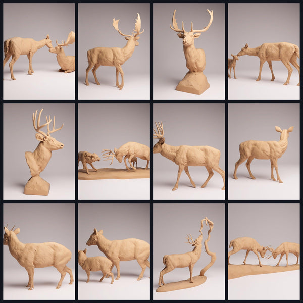 Cette image est l'image de catégorie pour la sortie 26_01: Hirsch-figures animales et miniatures animales pour diorama et modélisme