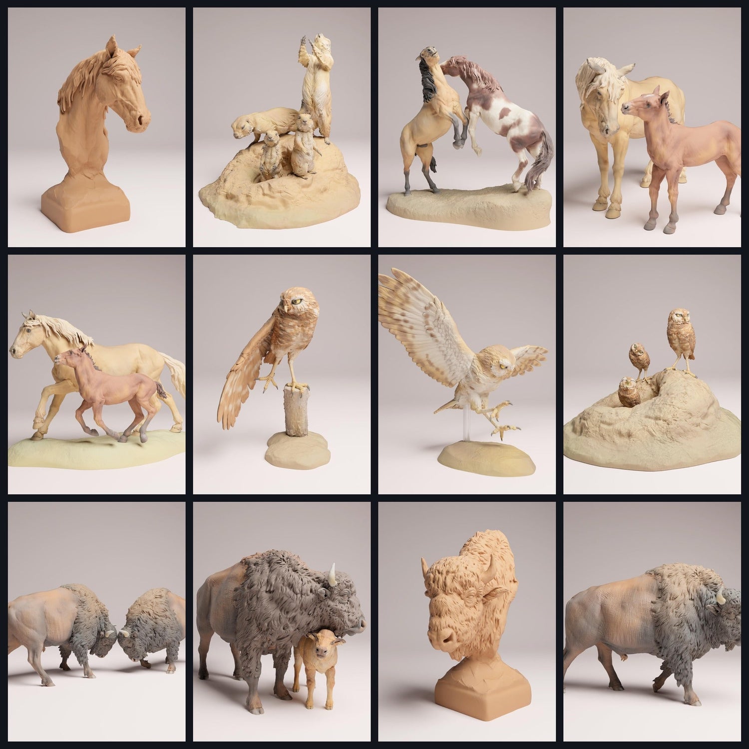 Cette image est l'image de catégorie pour la sortie 25_09: Nordamerikanische Prärie-miniatures animales pour diorama et modélisme