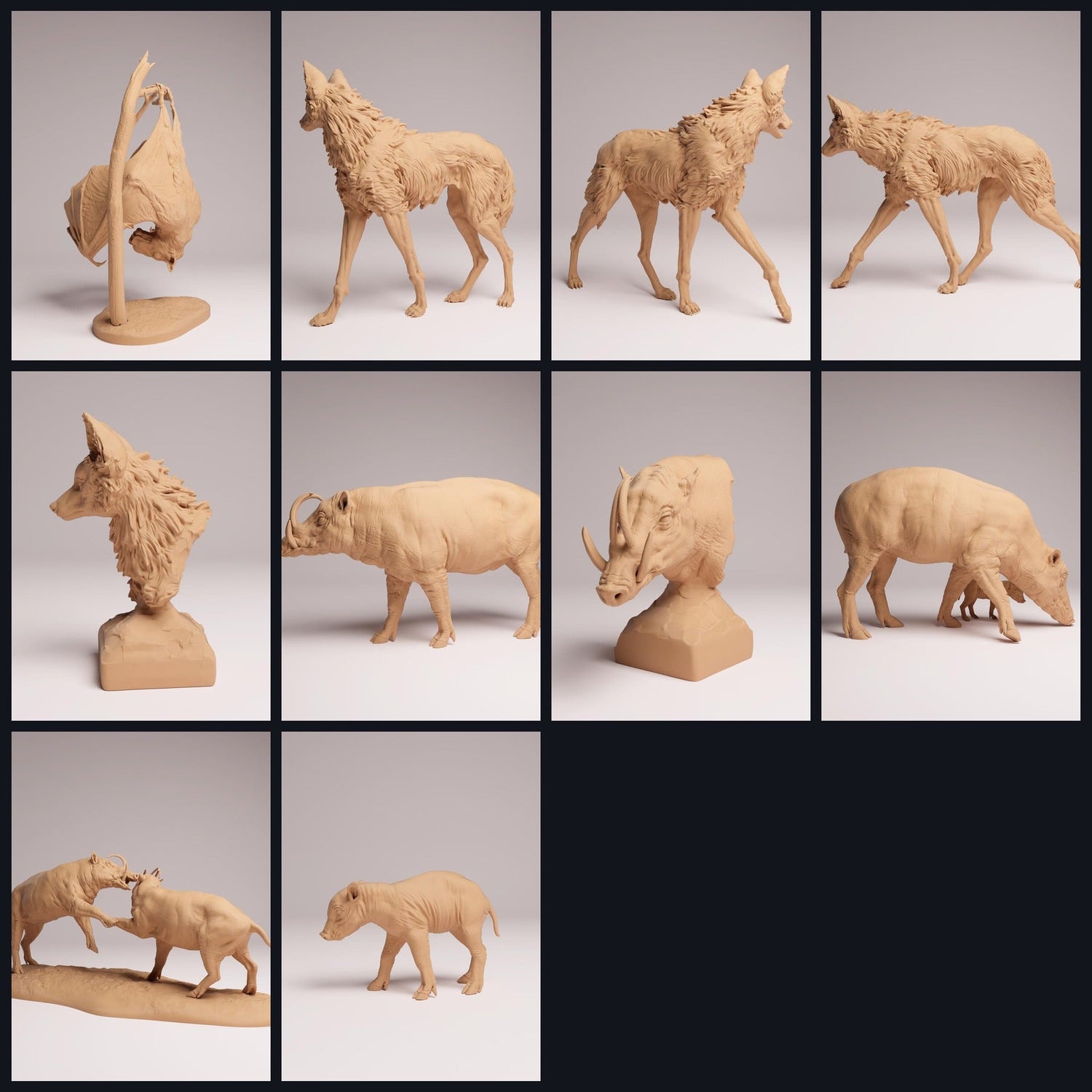Cette image est l'image de catégorie pour la sortie 25_12: Skurrile Wildtiere - Figurines animales pour diorama et modélisme