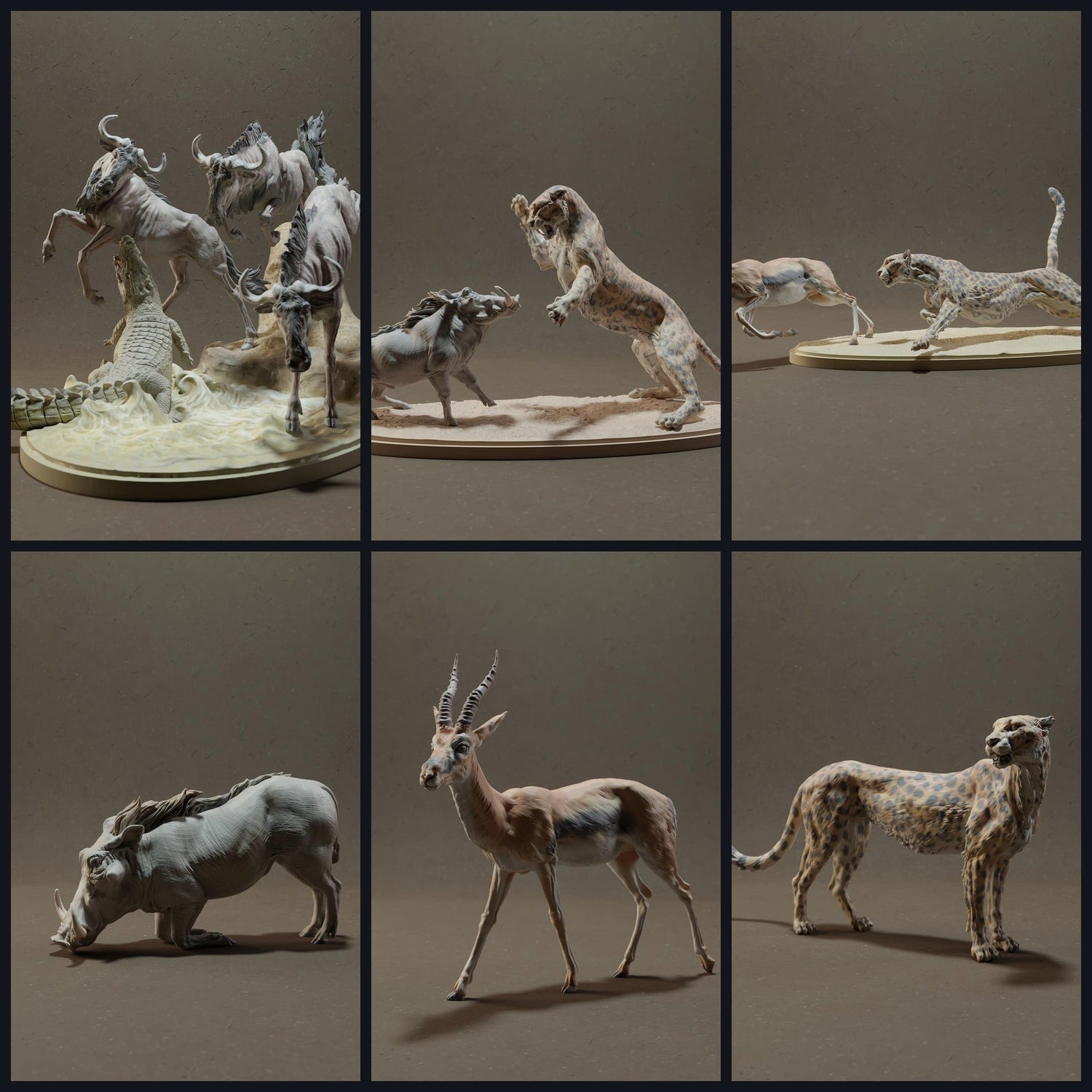 Cette image est l'image de catégorie pour la sortie 23_03: Savannen-miniatures d'animaux et figurines d'animaux pour diorama et modélisme