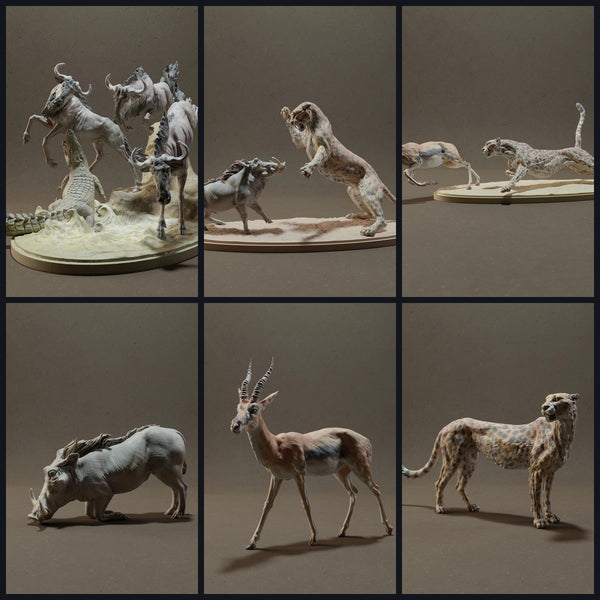 Cette image est l'image de catégorie pour la sortie 23_03: Savannen-miniatures d'animaux et figurines d'animaux pour diorama et modélisme