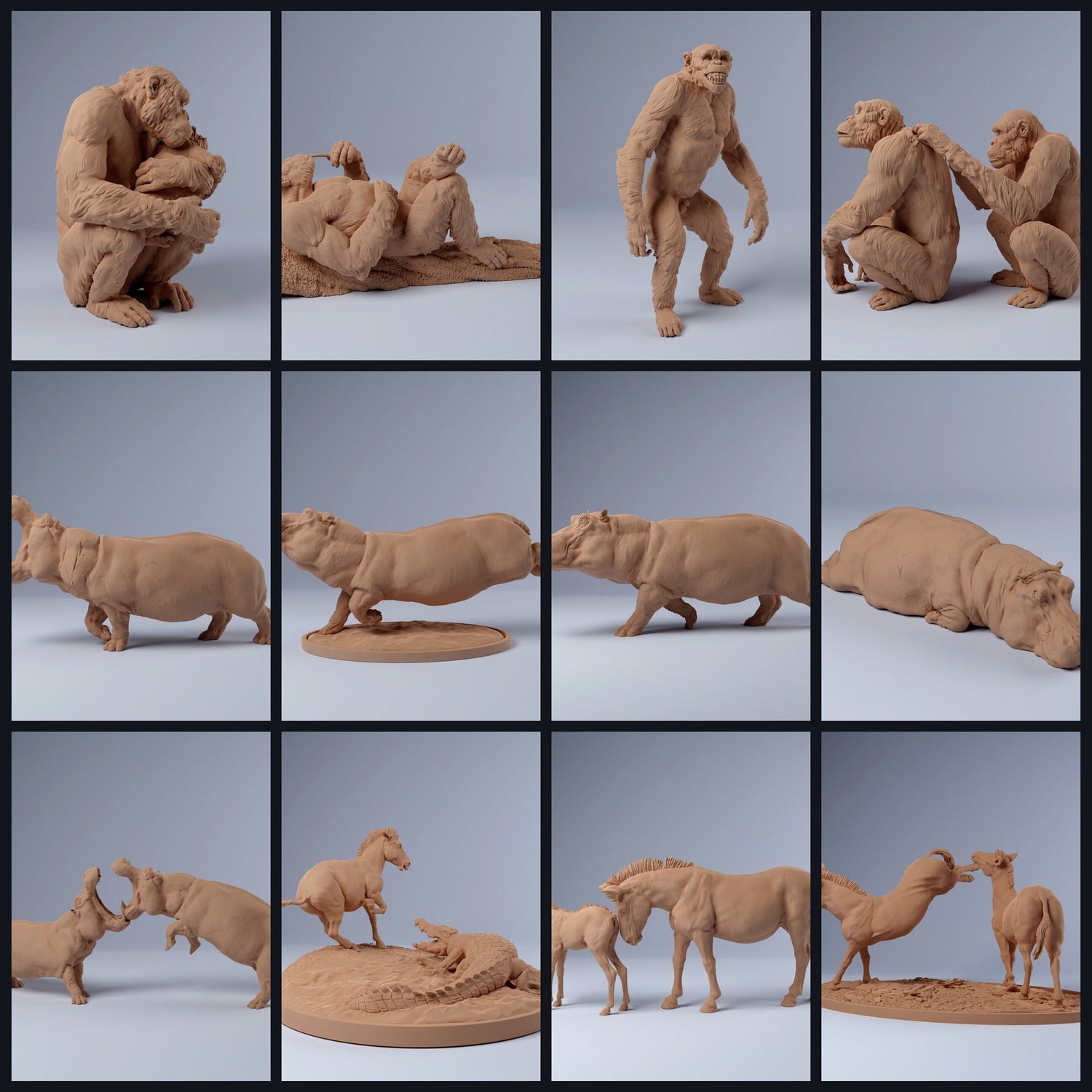 Cette image est l'image de catégorie pour la sortie 24_03: Savannen-miniatures d'animaux pour diorama et modélisme