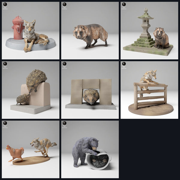 Cette image est l'image de catégorie pour la sortie 24_11 : Städtische Tierfiguren und Tierminiaturen für Diorama und Modellbau