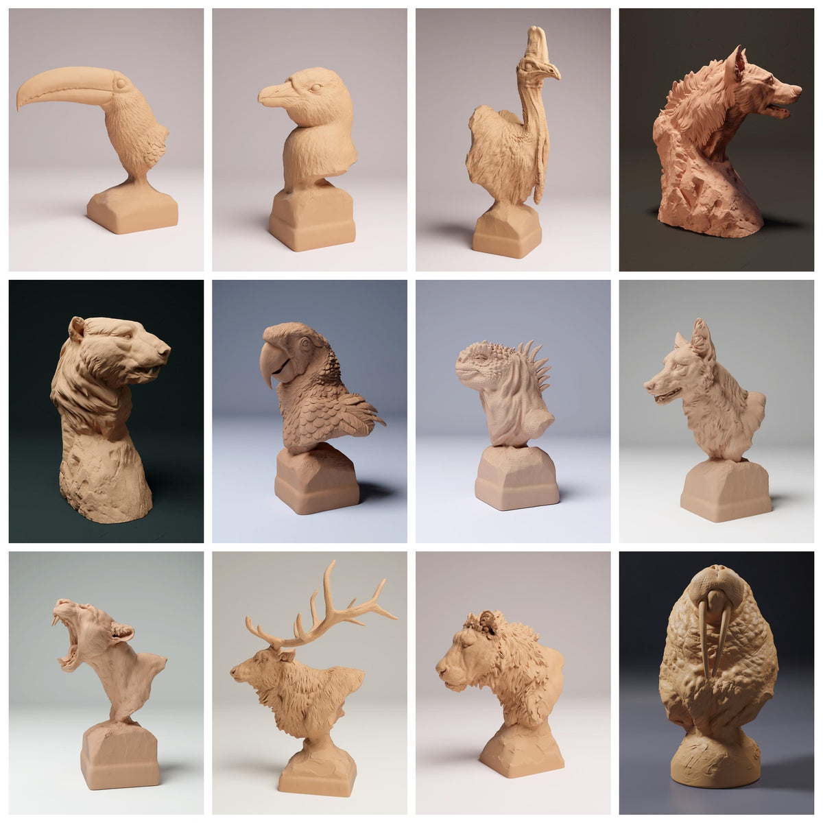 Bustes d’animaux – Animal Den Miniatures