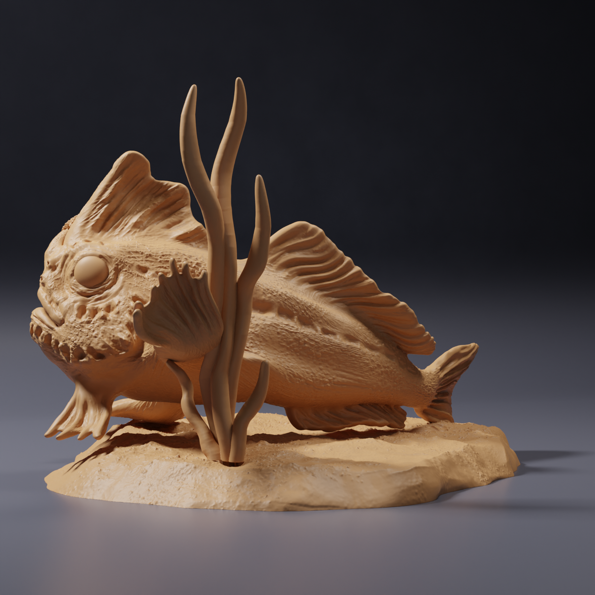 Photo du modèle animalier Animal Den Miniatures 3 : figurine d’animal marin : poisson-main rouge (26_09_01)
