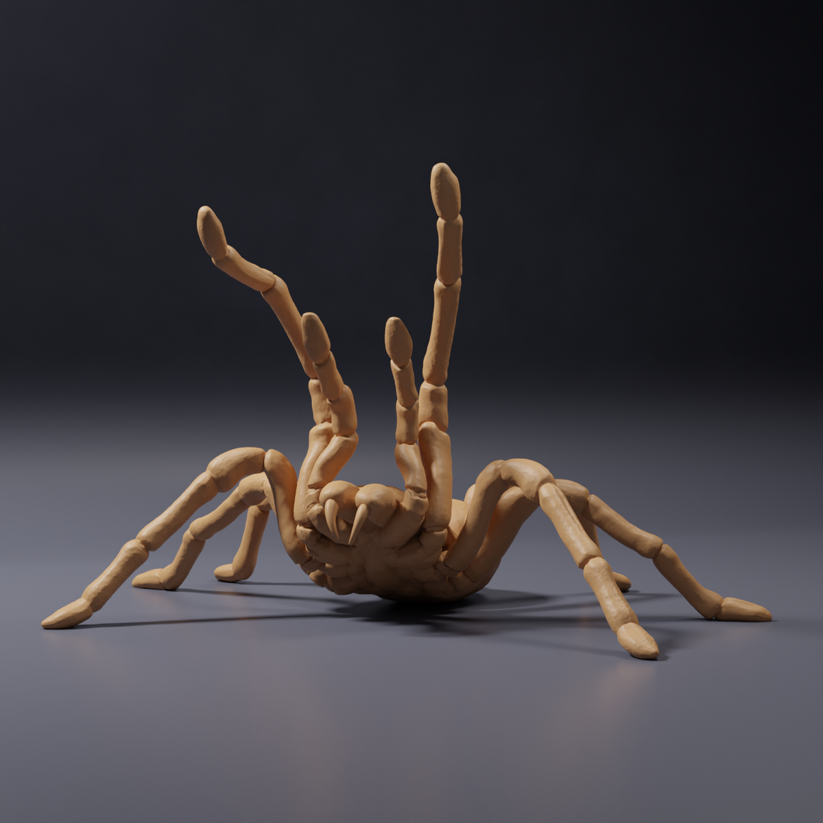 Photo du produit, figurine animale Animal Den Miniatures 0 : figurine d’arachnide : mygale de Goliath - posture menaçante (26_10_02)