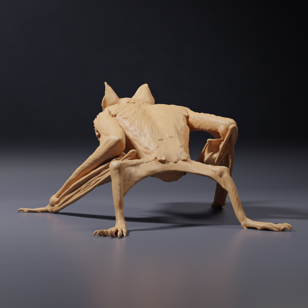 Photo du produit figurine animale Animal Den Miniatures 3 : figurine de chauve-souris : vampire commun accroupi (26_10_04)