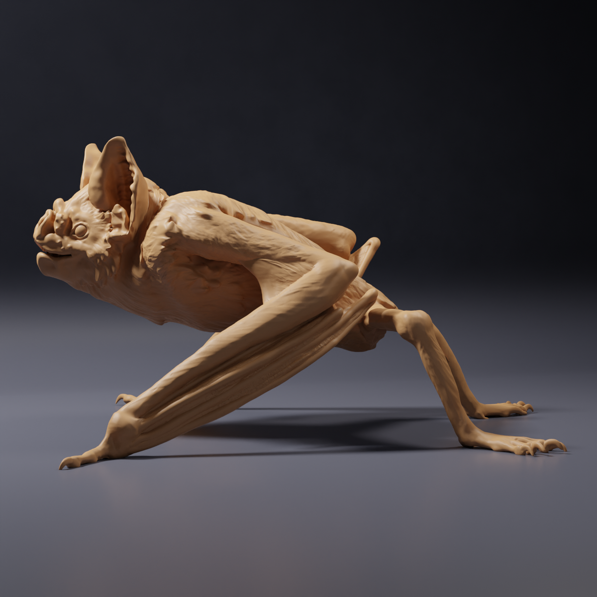 Photo du produit figurine animale Animal Den Miniatures 2 : Figurine animale de chauve-souris : vampire commun accroupi (26_10_04)