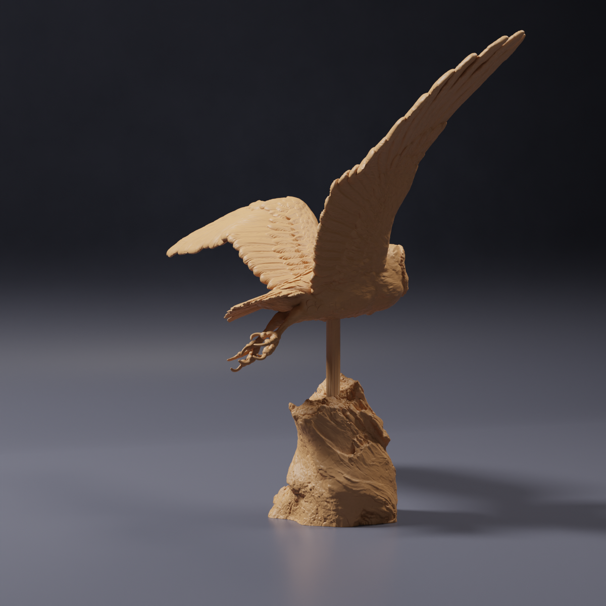 Photo du produit : figurine animalière Animal Den Miniatures 4 : animal sauvage : effraie des clochers américaine en vol (26_10_07)