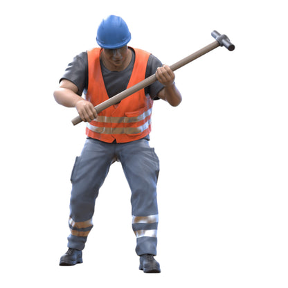 Photo de produit Diorama et modélisme Figurine miniature : Ouvrier avec marteau