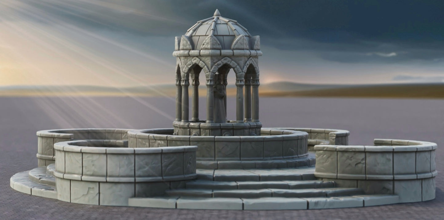 Photo de produit Tabletop 28mm The Printing Goes Ever On (TPGEO) 0 : Fontaine A Ivory City - Fontaine Royaume de Gonthan