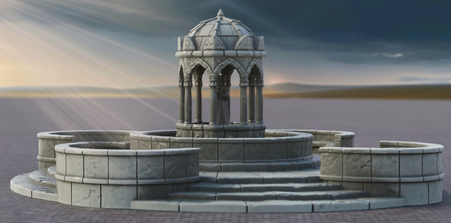 Photo de produit Tabletop 28mm The Printing Goes Ever On (TPGEO) 0 : Fontaine A Ivory City - Fontaine Royaume de Gonthan