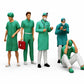 Photo produit de modélisme pour diorama 0 : set de figurines de diorama : clinique, chirurgie et service de secours (n° S46)