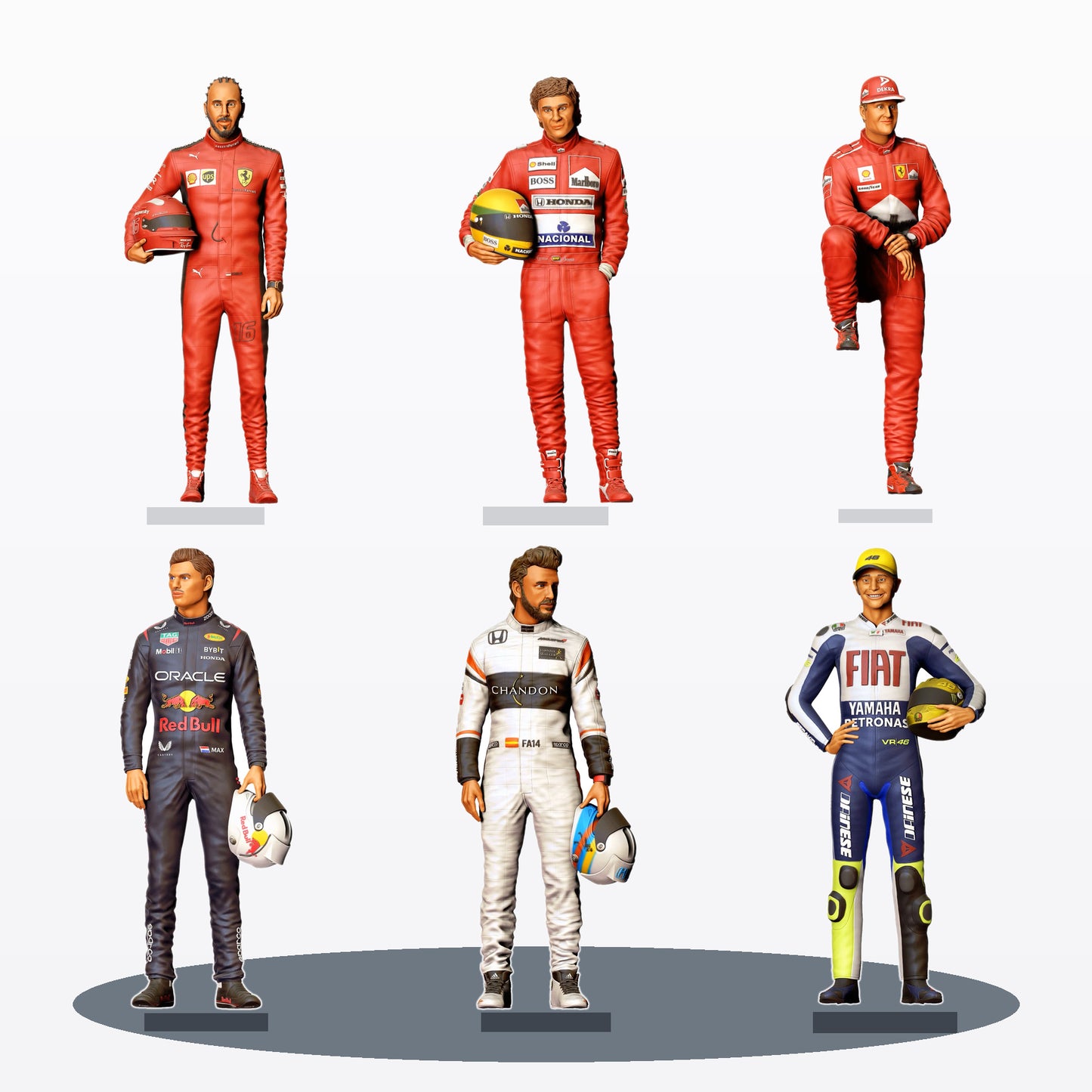Photo produit de modélisme de diorama 6 : Set de figurines de pilotes de course et de sport automobile (n° S58)