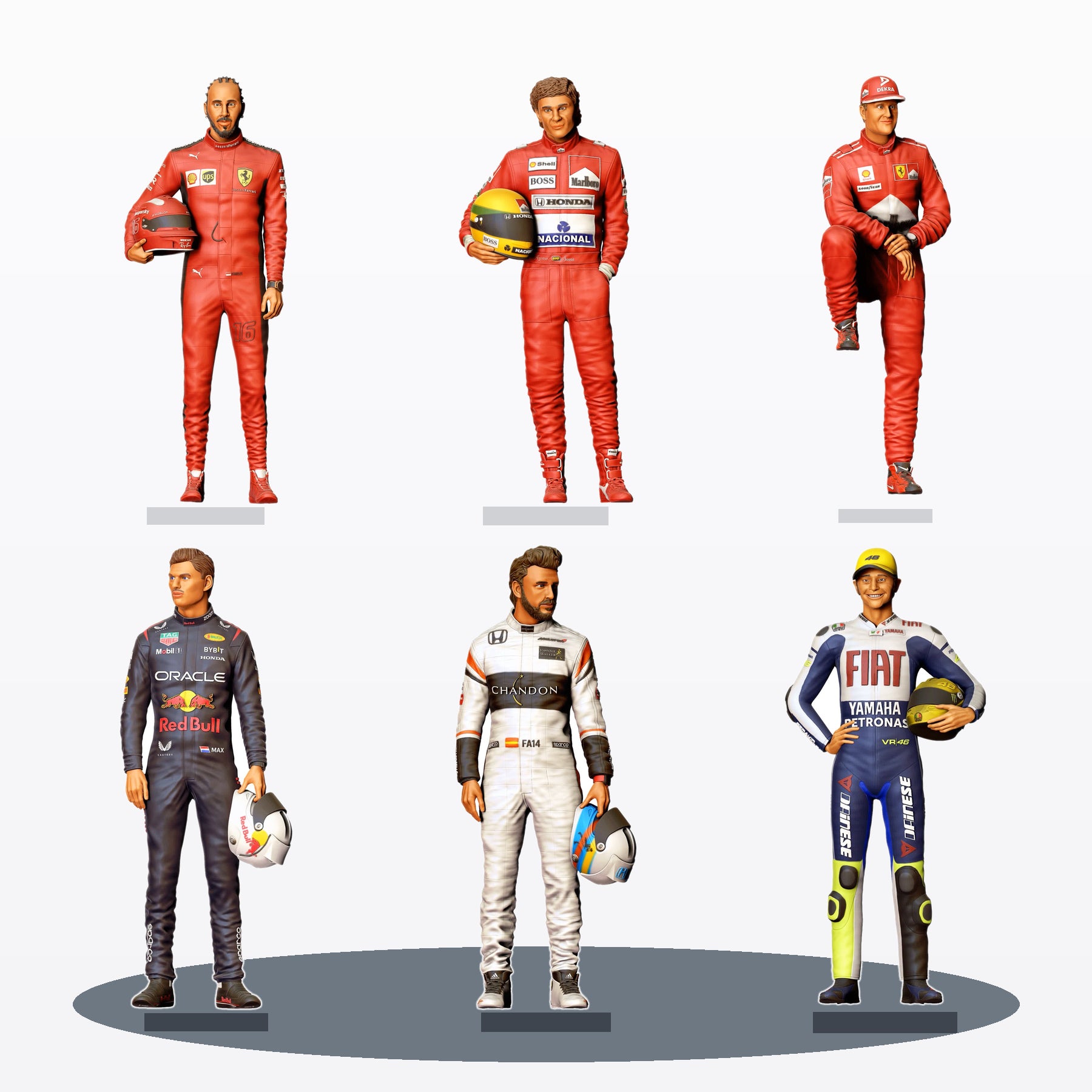 Photo produit de modélisme de diorama 6 : Set de figurines de pilotes de course et de sport automobile (n° S58)