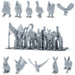 Photo du produit de modélisme pour diorama 0 : miniatures d’animaux de ferme pour diorama : poules, canards, oie et lapins (h0_51)