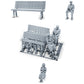 Diorama Modellbau Produktfoto 0: Diorama Figuren Set: Älteres Paar mit zwei Parkbänken (h0_38)