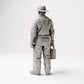 Stehende Figur: Gärtner in Latzhose mit Hut & Gießkanne (B015) - Rueckansicht