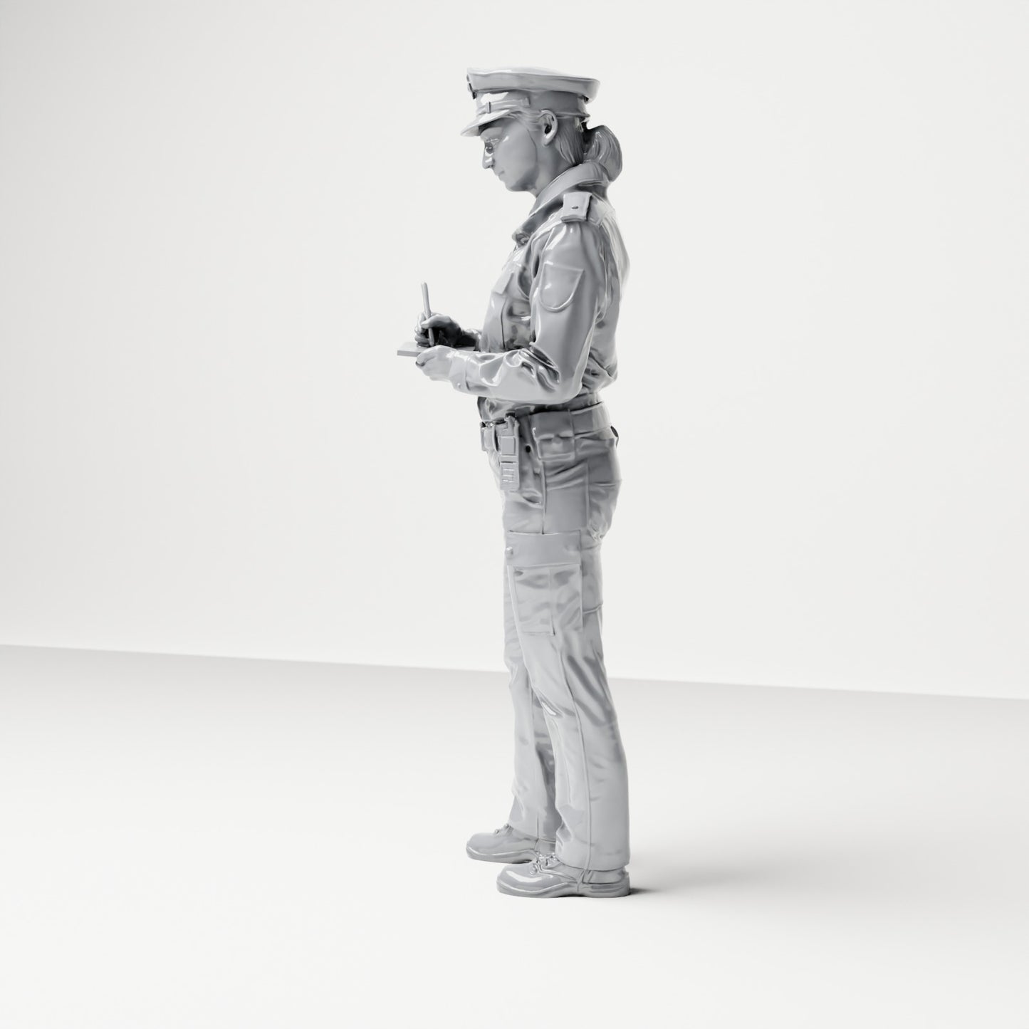 Diorama modélisme photo de produit 1 : Figurine debout : Policier allemand avec casquette de service et appareil à main (B017)