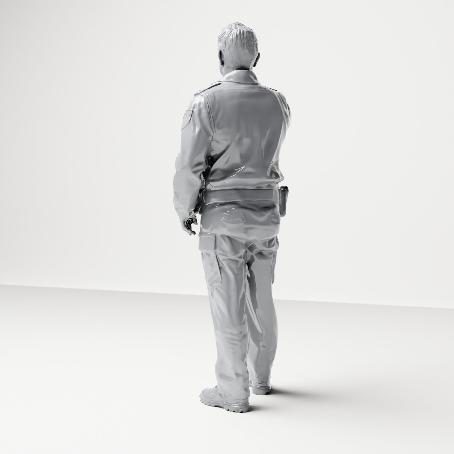 Diorama modélisme photo de produit 2 : Figurine debout : Policier allemand en uniforme avec geste d'arrêt et ceinture d'équipement (B018)
