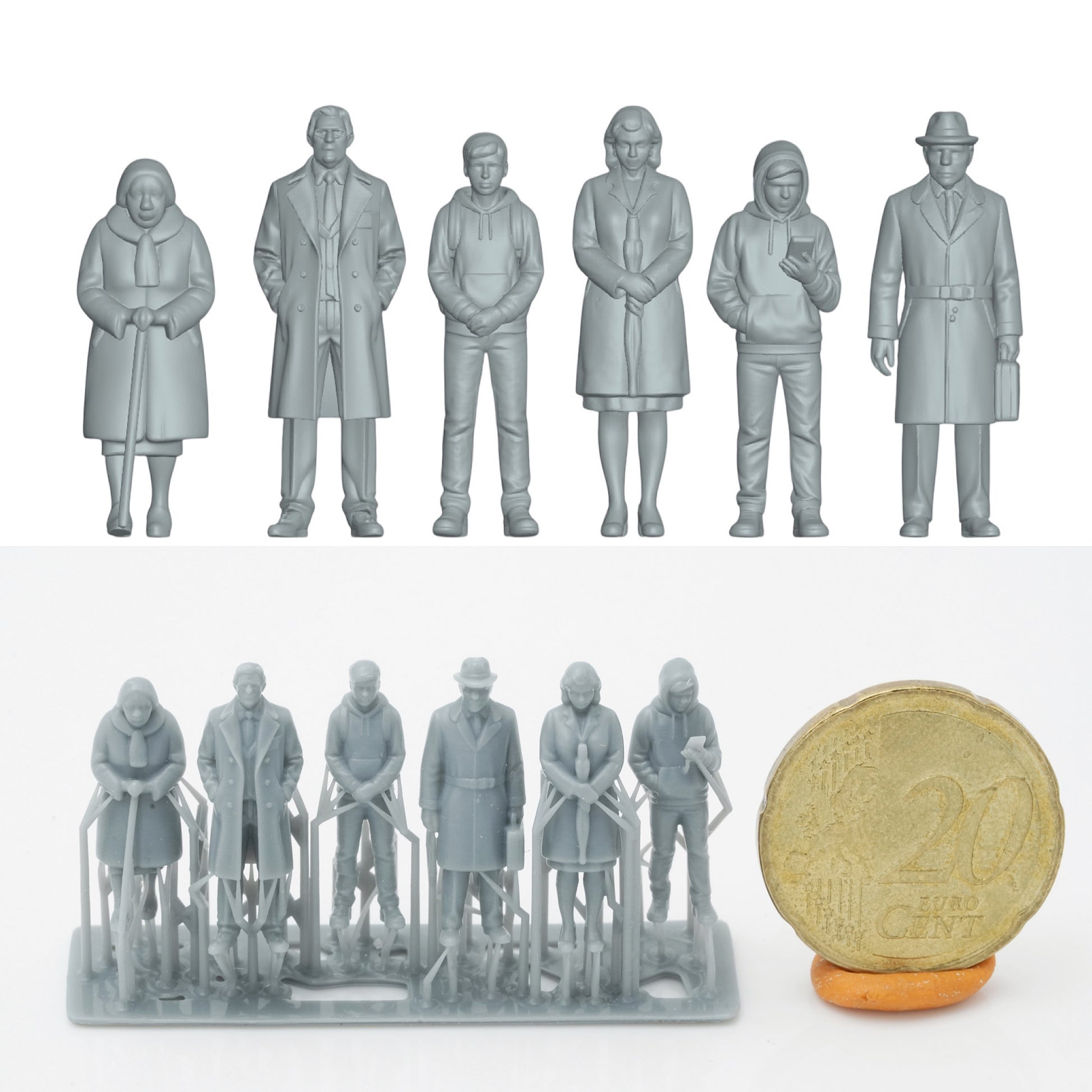 Produktfoto Figur H0, 1:72 - 0: Passanten Figuren Set (6 Figuren)