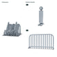 Photo du produit de modélisme de diorama 1 : chantier miniature de diorama : barrières de sécurité et balises de signalisation (h0_46)
