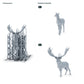 Photo de produit de modélisme de diorama 1 : miniatures d’animaux sauvages pour diorama : cerf et biche (h0_47)