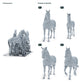 Photo de produit de modélisme de diorama 1 : miniatures de chevaux pour diorama : trois chevaux et un poulain (h0_54)