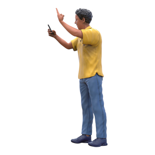 Produktfoto Diorama und Modellbau Miniatur Figur: Fan männlich