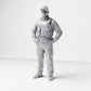 Diorama modélisme photo de produit 0 : Figurine debout : Policier avec casquette et gilet pare-balles (B022)