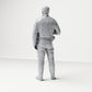 Diorama modélisme photo produit 2 : Figurine debout : Policier avec radio, gilet tactique et ceinture d'équipement (B023)
