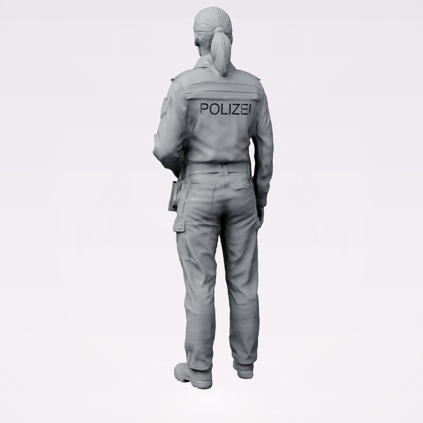 Diorama modélisme photo de produit 2 : Figurine debout : Policier allemand en uniforme avec insigne POLICE (B024)