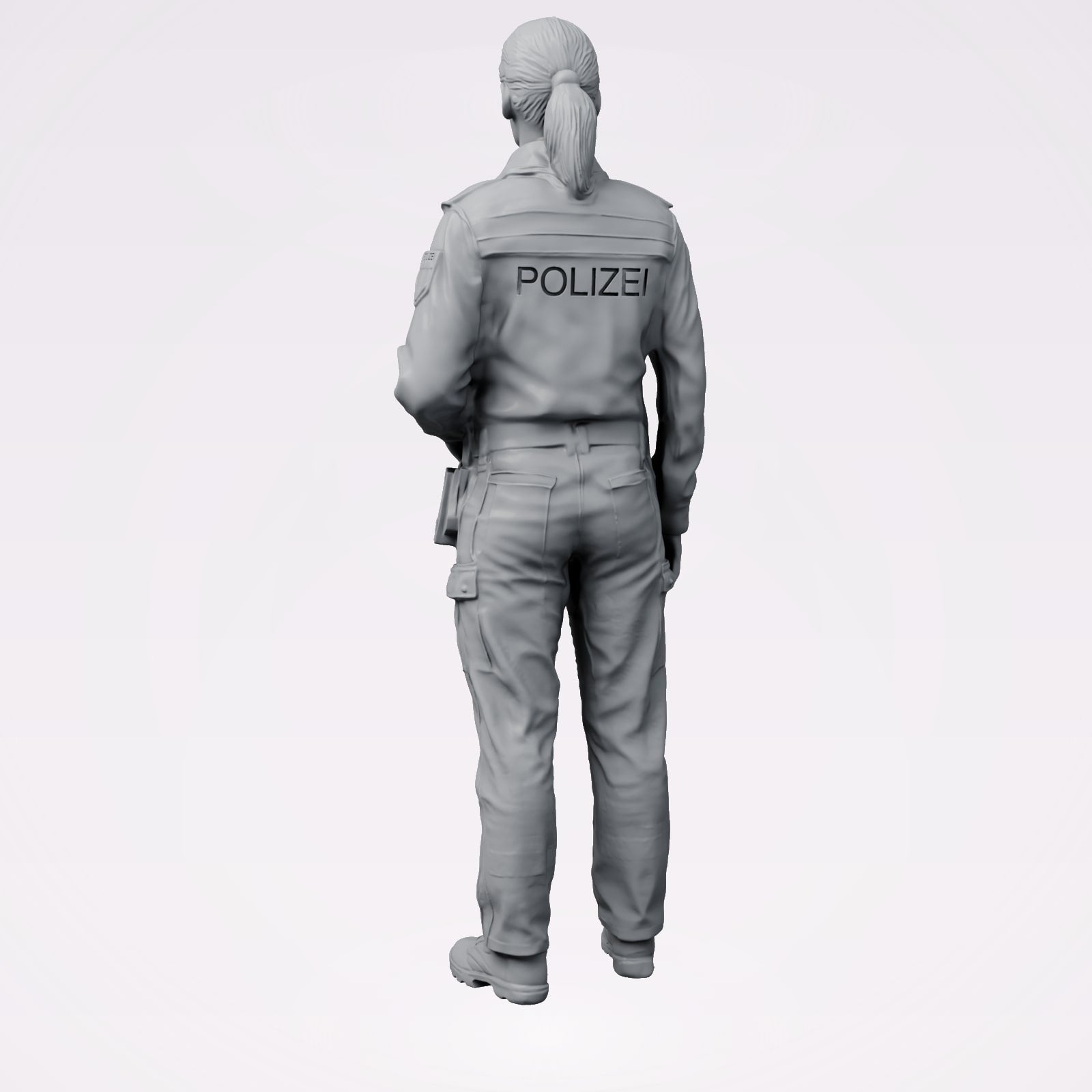 Diorama modélisme photo de produit 2 : Figurine debout : Policier allemand en uniforme avec insigne POLICE (B024)