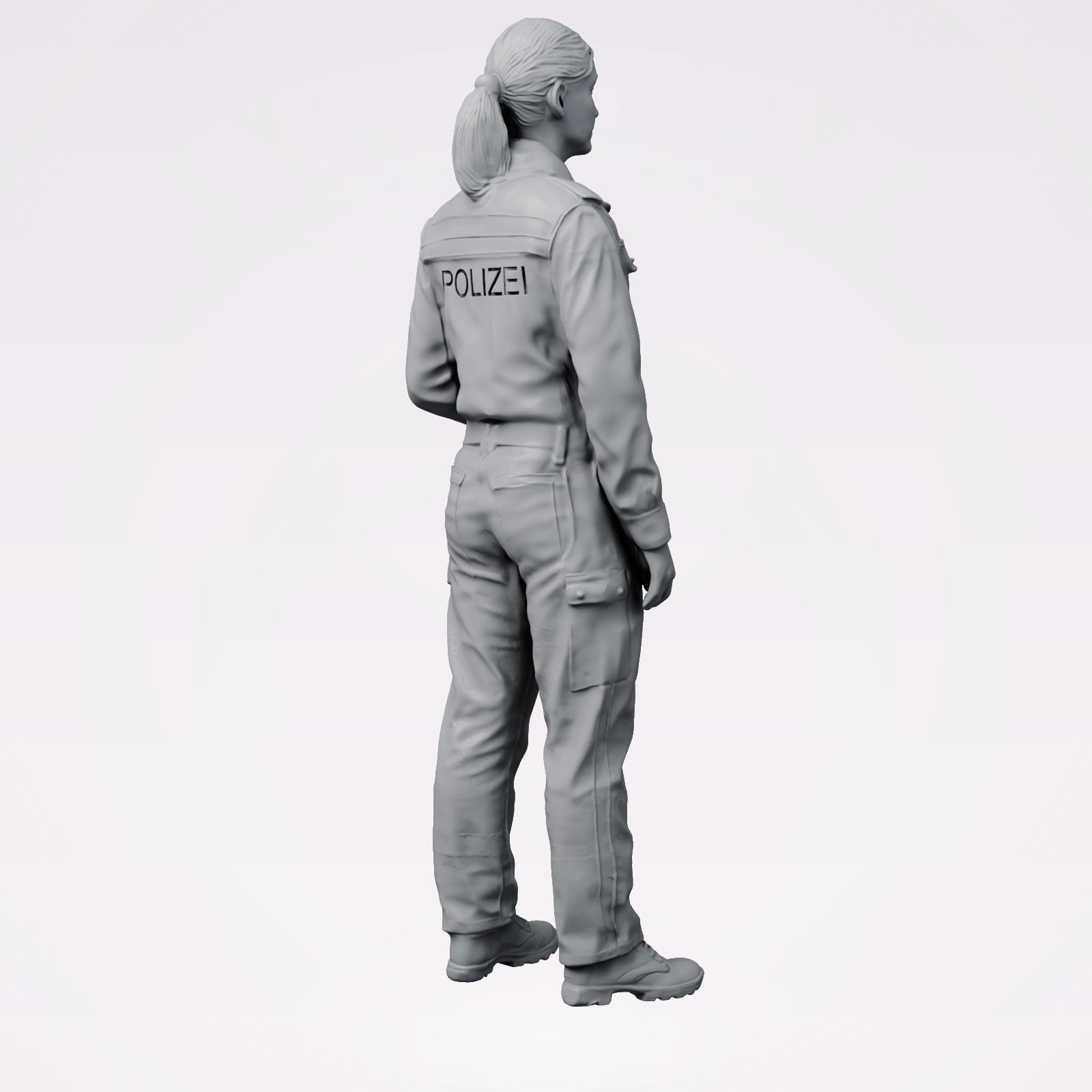 Diorama modélisme photo de produit 3 : Figurine debout : Policier allemand en uniforme avec écusson POLICE (B024)