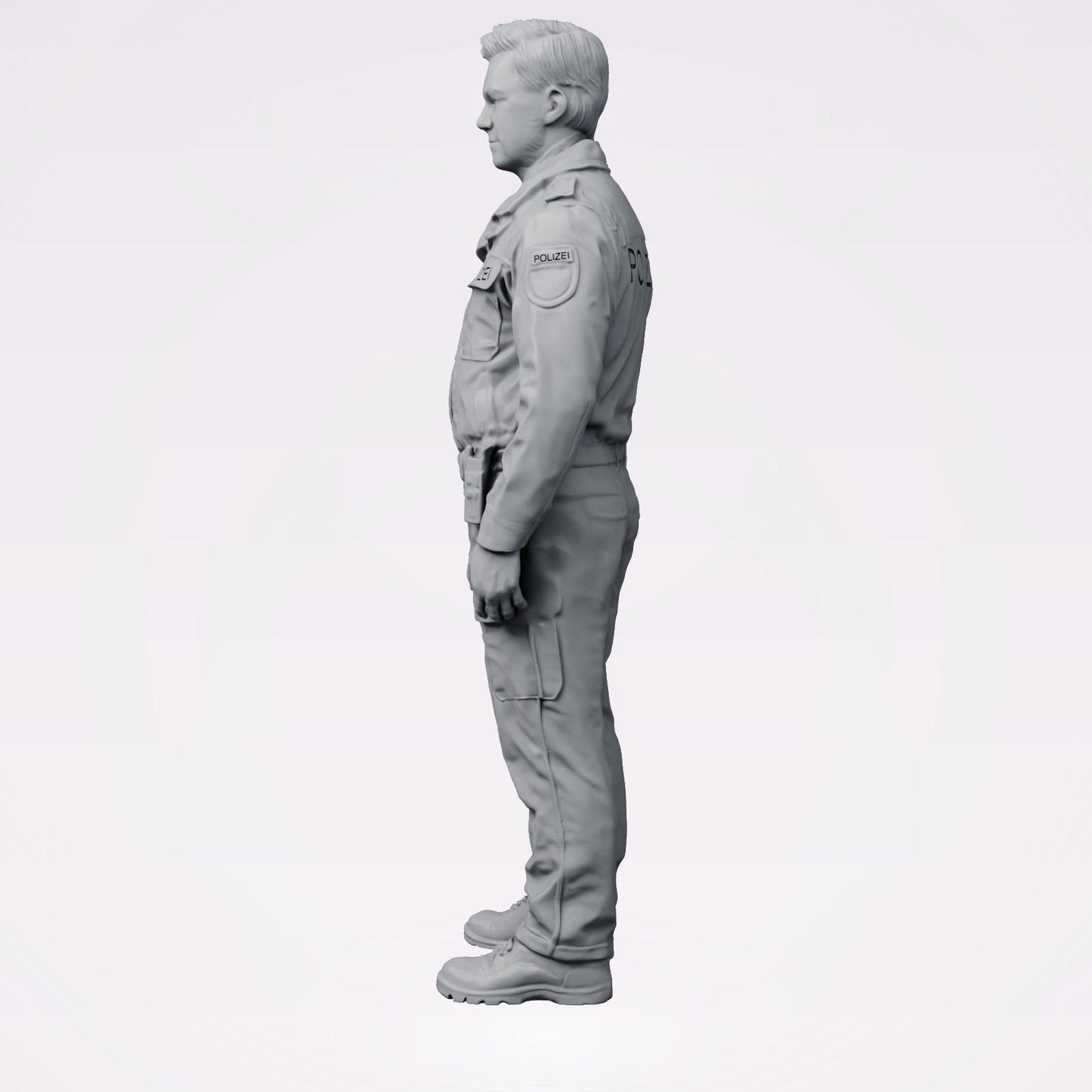 Diorama modélisme photo produit 1 : Figurine debout : policier/ère en uniforme allemand moderne avec inscription POLICE (B025)