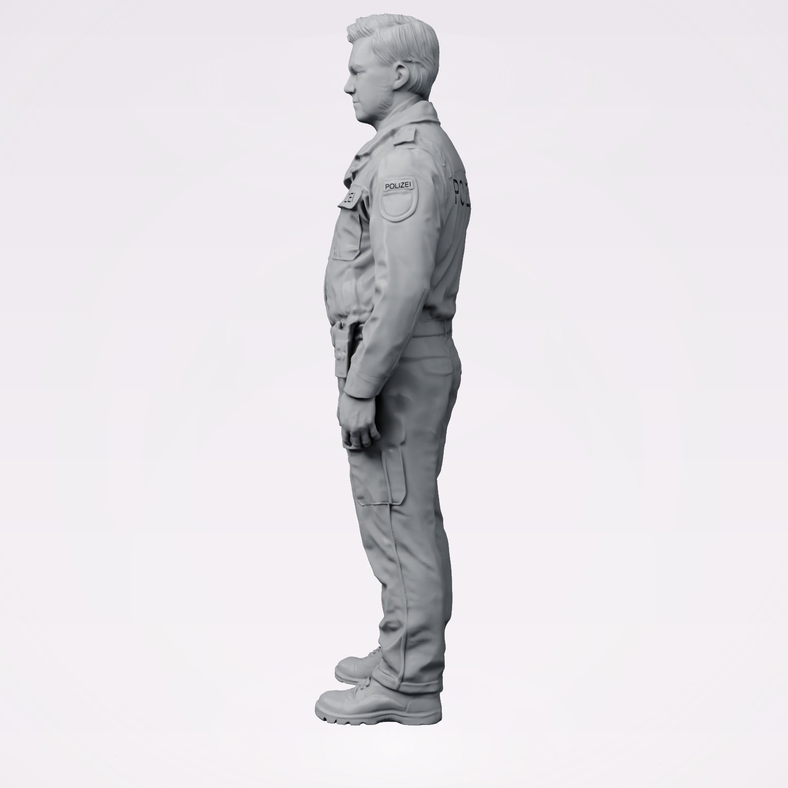 Diorama modélisme photo produit 1 : Figurine debout : policier/ère en uniforme allemand moderne avec inscription POLICE (B025)
