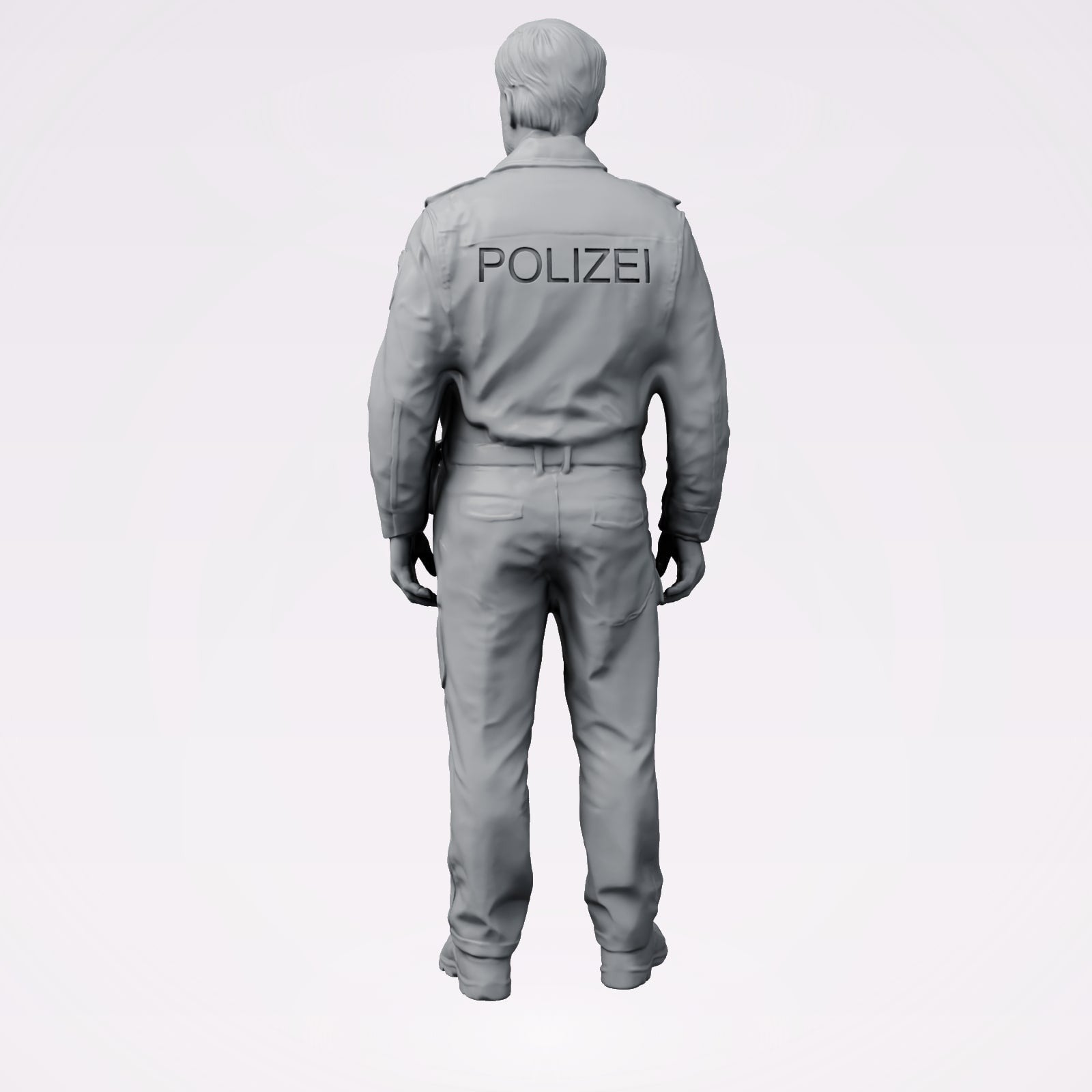 Diorama modélisme photo de produit 2 : Figurine debout : Policier/Policière en uniforme allemand moderne avec inscription POLICE (B025)