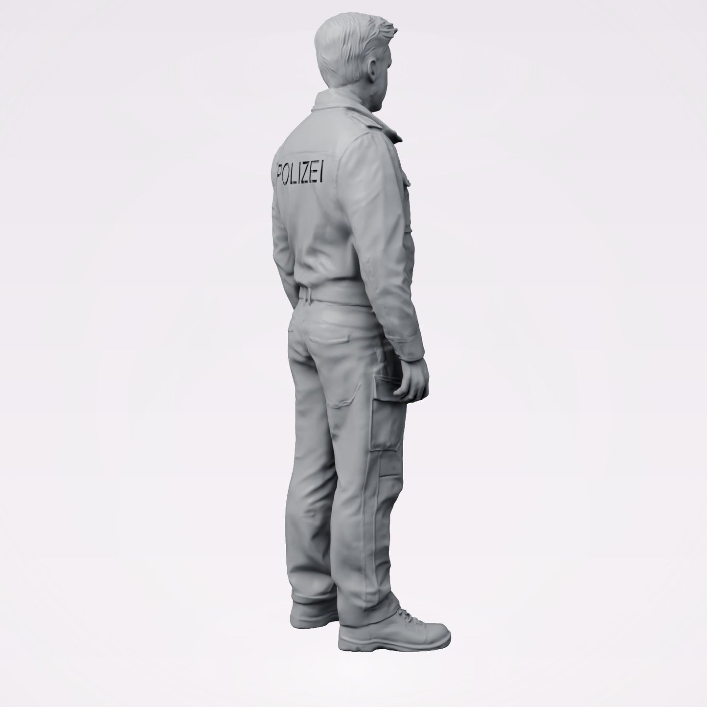 Diorama Modélisme Photo de produit 3 : Figurine debout : Policier/Policière en uniforme allemand moderne avec inscription POLICE (B025)
