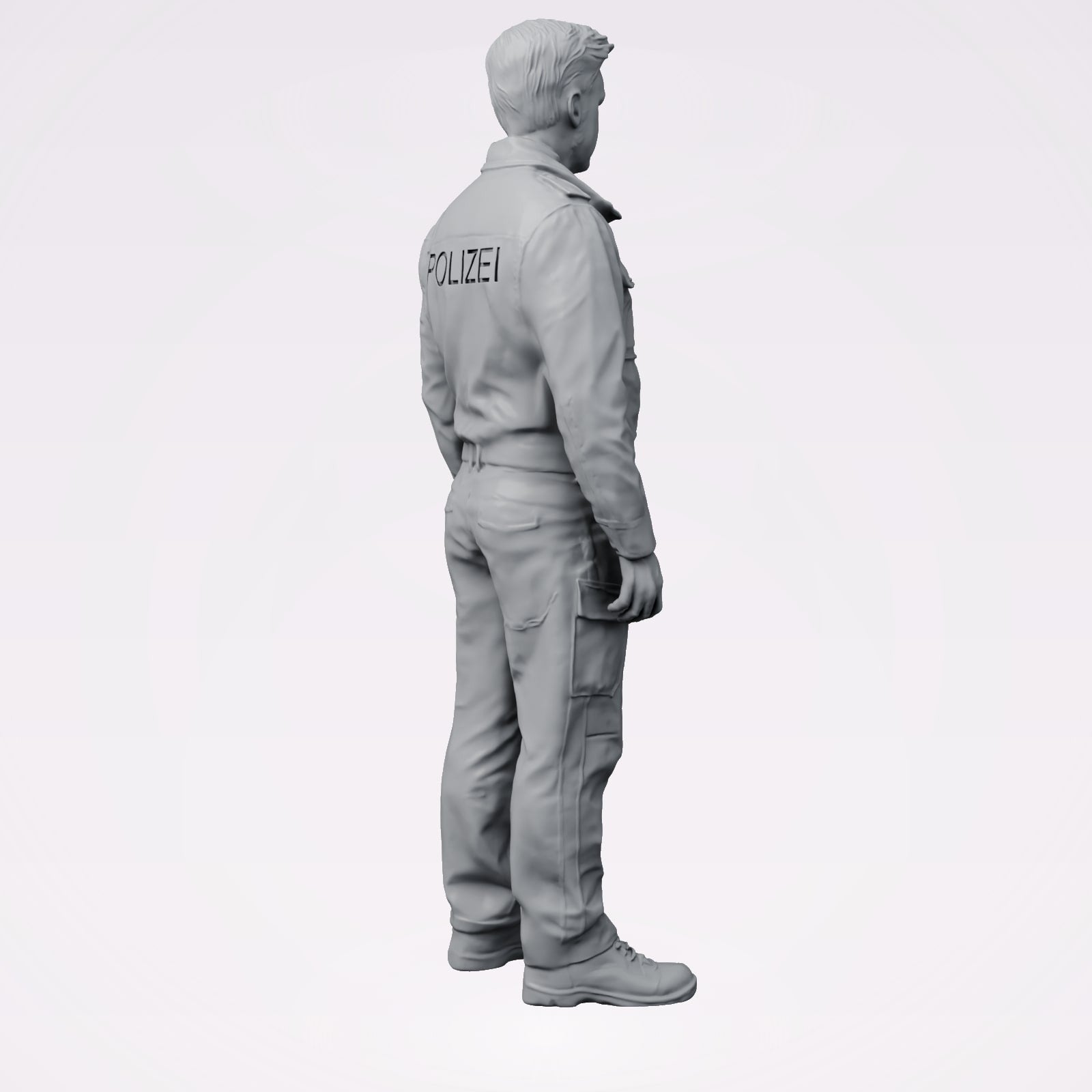 Diorama Modélisme Photo de produit 3 : Figurine debout : Policier/Policière en uniforme allemand moderne avec inscription POLICE (B025)