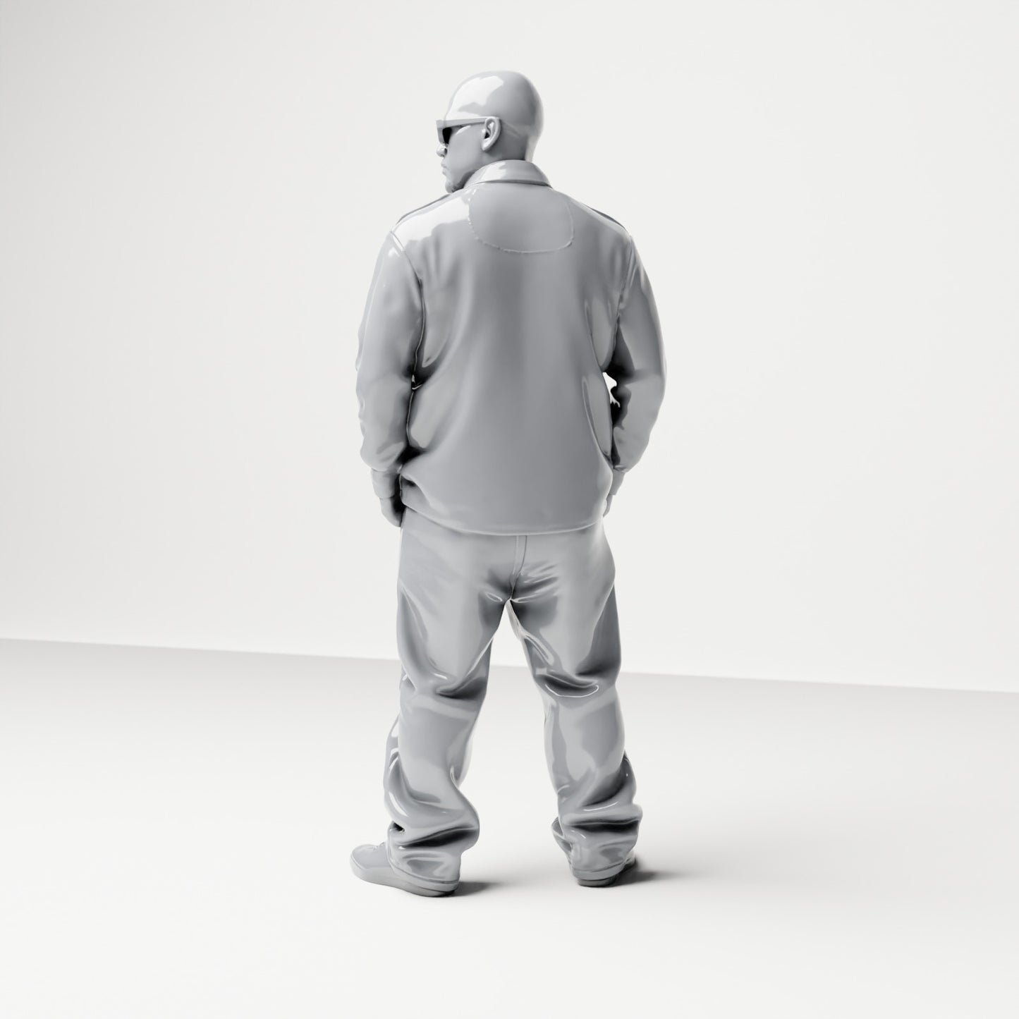 Diorama modélisme photo produit 2 : Figurine debout : Homme en tenue de rue avec les mains dans les poches (B027)